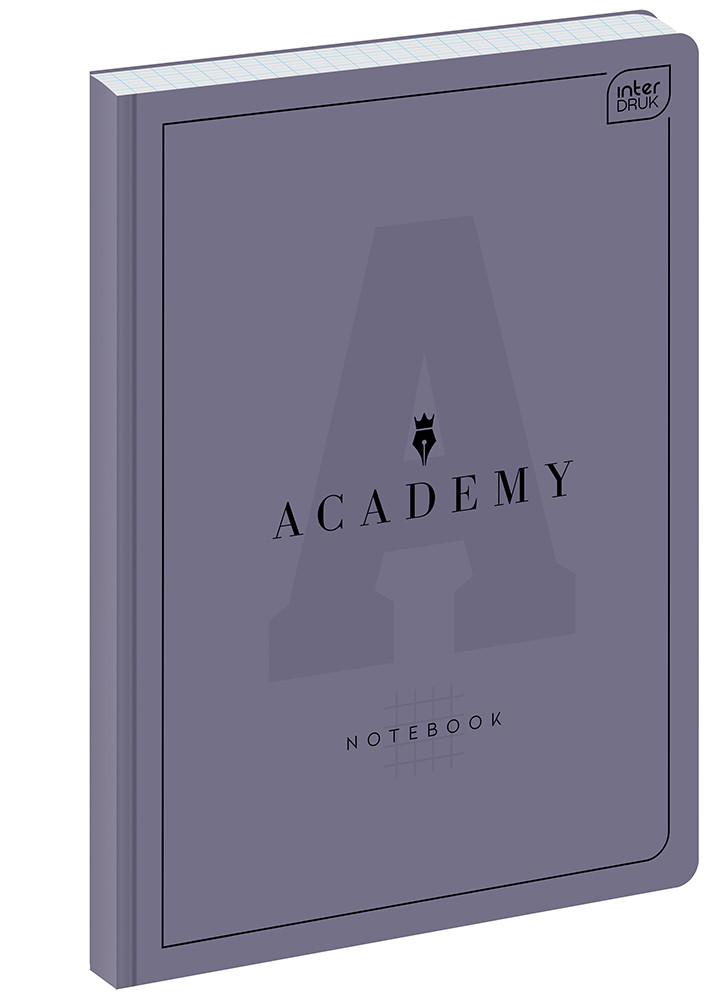Brulion w kratkę A5, Academy, 96 kartek, Interdruk